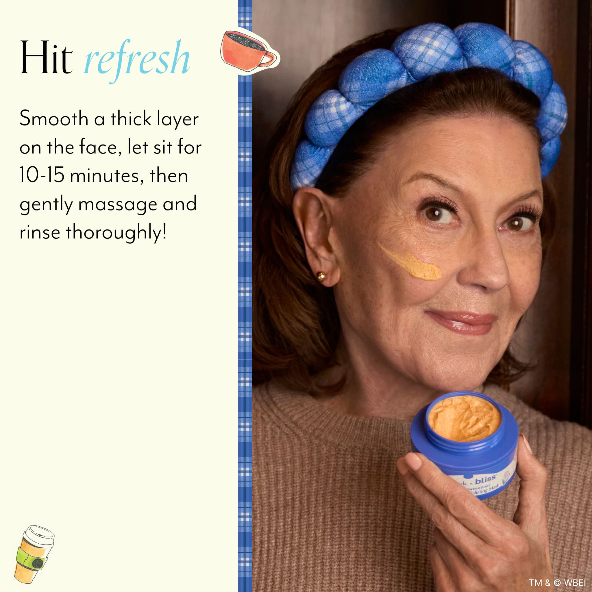 Gilmore Girls x Bliss Pumpkin Powerhouse Resurfacing & Exfoliating Mask + Spa Headband - Image 4